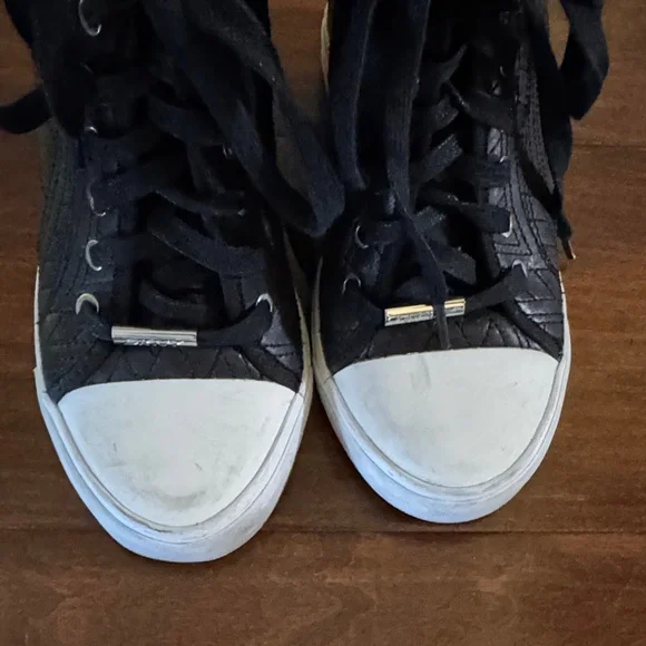 DKNY Black Wedge High-Top Women's 7 Sneaker - Picture 5 of 9